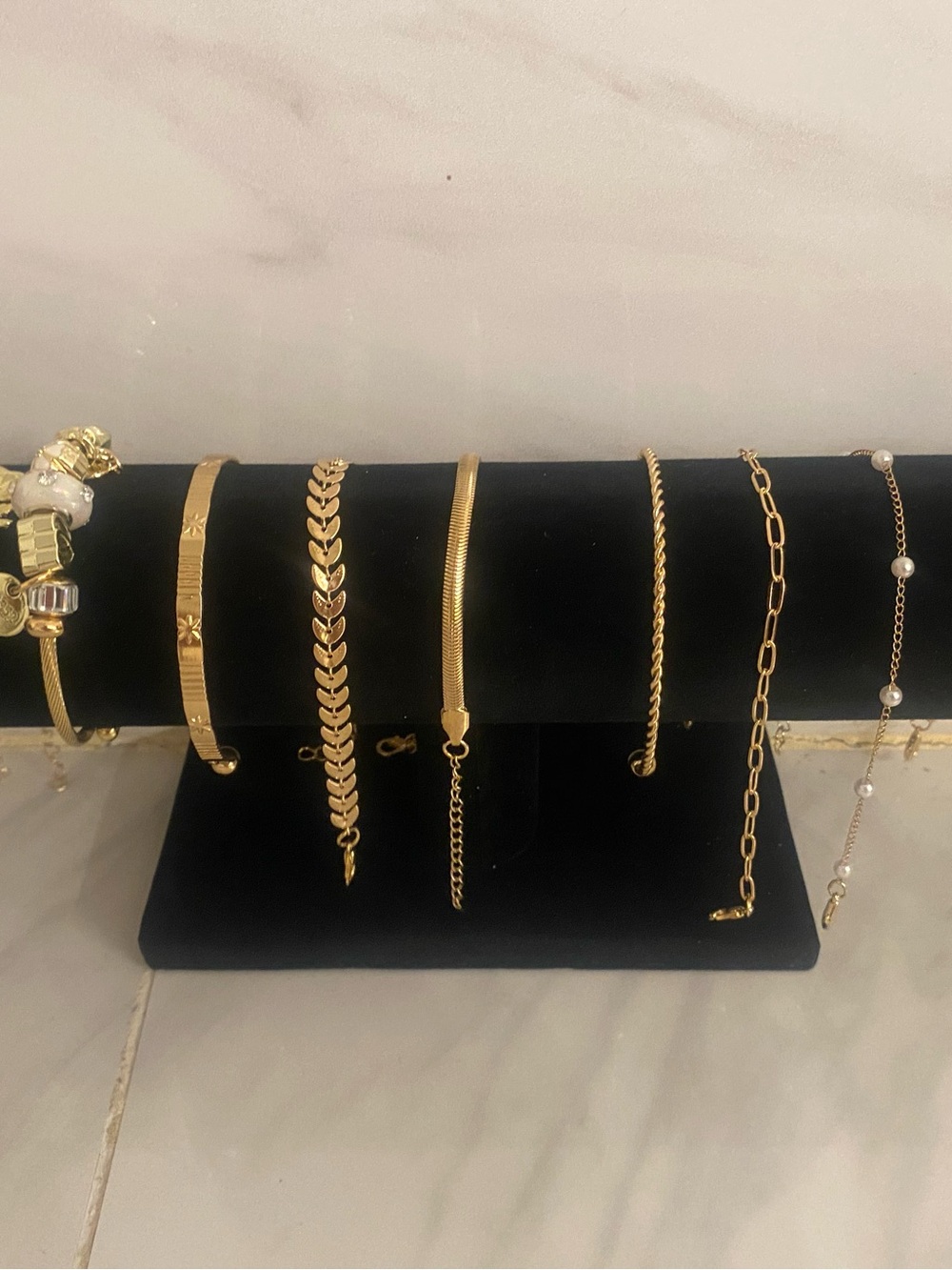 Gold Tone Mixed Bracelet Set for Women